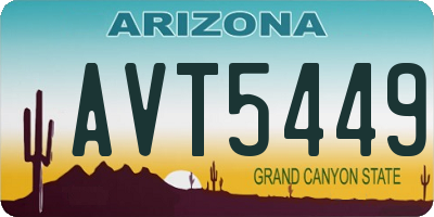 AZ license plate AVT5449