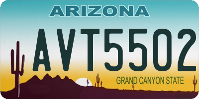 AZ license plate AVT5502