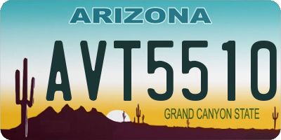AZ license plate AVT5510