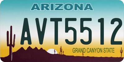 AZ license plate AVT5512