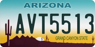 AZ license plate AVT5513