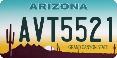 AZ license plate AVT5521