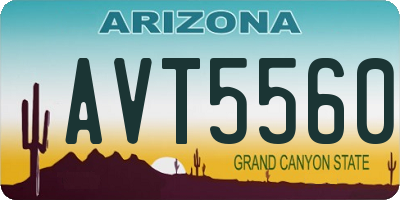 AZ license plate AVT5560