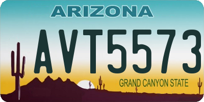 AZ license plate AVT5573