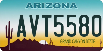 AZ license plate AVT5580