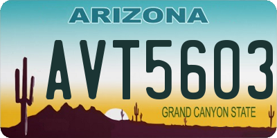 AZ license plate AVT5603