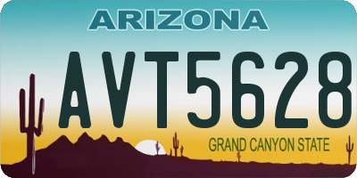 AZ license plate AVT5628