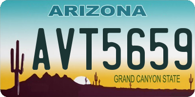 AZ license plate AVT5659
