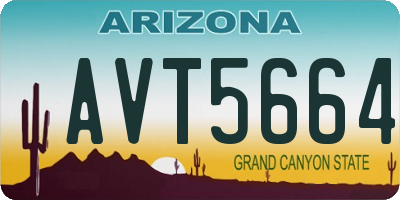 AZ license plate AVT5664