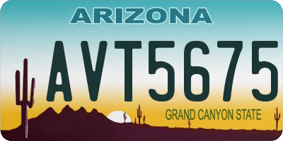 AZ license plate AVT5675