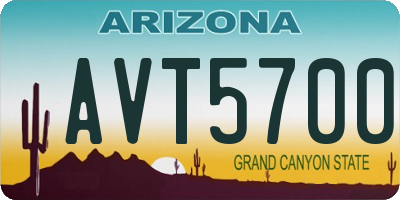 AZ license plate AVT5700