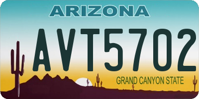 AZ license plate AVT5702