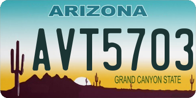 AZ license plate AVT5703