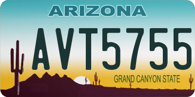 AZ license plate AVT5755