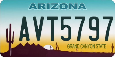 AZ license plate AVT5797