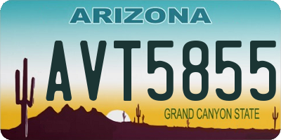 AZ license plate AVT5855