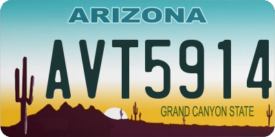 AZ license plate AVT5914