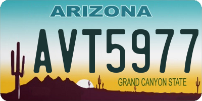 AZ license plate AVT5977
