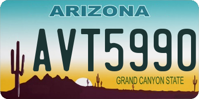 AZ license plate AVT5990