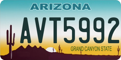 AZ license plate AVT5992