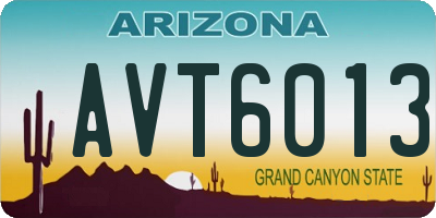 AZ license plate AVT6013