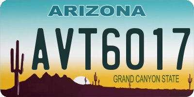 AZ license plate AVT6017