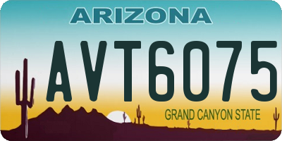 AZ license plate AVT6075