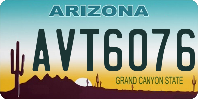 AZ license plate AVT6076