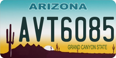 AZ license plate AVT6085