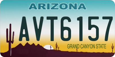 AZ license plate AVT6157