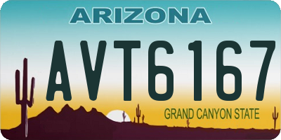 AZ license plate AVT6167