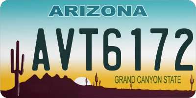 AZ license plate AVT6172