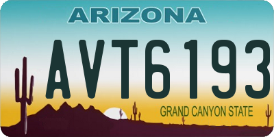 AZ license plate AVT6193