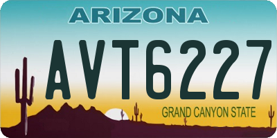AZ license plate AVT6227