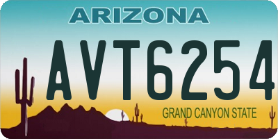 AZ license plate AVT6254