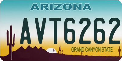 AZ license plate AVT6262