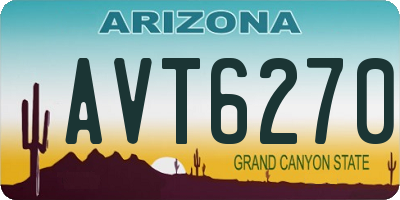 AZ license plate AVT6270