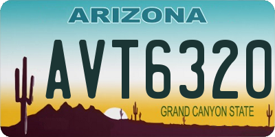 AZ license plate AVT6320