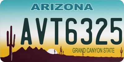AZ license plate AVT6325