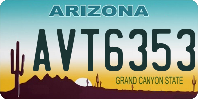 AZ license plate AVT6353