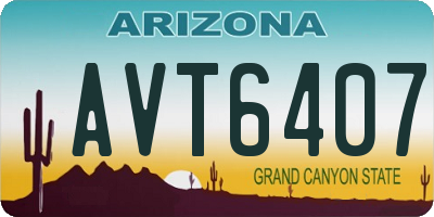 AZ license plate AVT6407