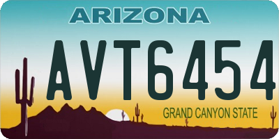 AZ license plate AVT6454