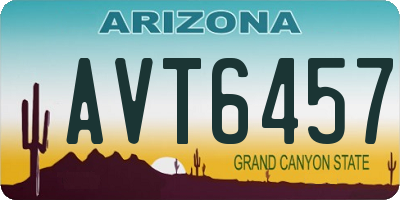 AZ license plate AVT6457