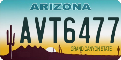 AZ license plate AVT6477
