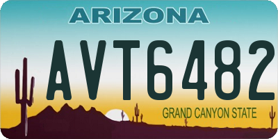 AZ license plate AVT6482