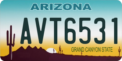 AZ license plate AVT6531