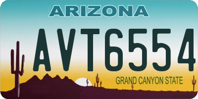 AZ license plate AVT6554