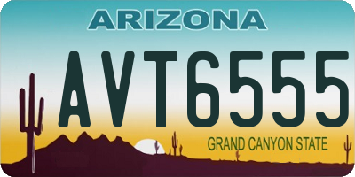 AZ license plate AVT6555