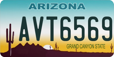 AZ license plate AVT6569