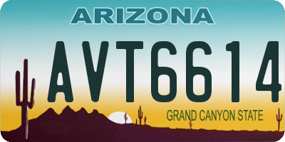 AZ license plate AVT6614